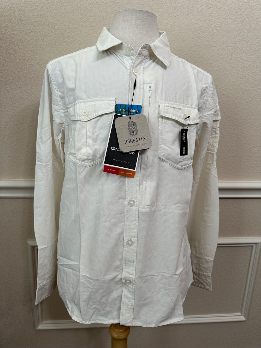 Craghoppers NOSILIFE ADVENTURE LONG SLEEVE SHIRT - Optic White
